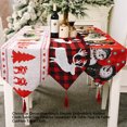 thumbnail image 4 of Matsuzay Mantel de Navidad Bandera de de tejer con borla Vajilla de escritorio Mantel individual largo Protección de muebles para el hogar Kits de decoración para fiestas Alce, 4 of 6