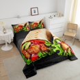 thumbnail image 3 of Erosebridal Burrito Tortilla Comforter Set Full Adults,Realistic Food Bedding Set Funny Decor for Home,Novelty Taco Burritos Bedding Comforter Sets Birthday Gifts Quilt Bed Set 3Pcs, 3 of 5