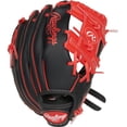 thumbnail image 4 of Guante de béisbol Rawlings Players Series Youth 25 cm negro/rojo, 4 of 5