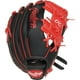 thumbnail image 4 of Guantes de béisbol Rawlings | Players Series para jóvenes de 10 pulgadas | LHT | negro/rojo, 4 of 5