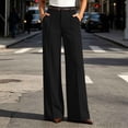 thumbnail image 2 of Kezqiaxn Wide Leg Dress Pants for Women High Waiste Loose Business Casual Office Work Trousers with Pockets Plus Size Fashion, 2 of 7