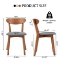 thumbnail image 4 of PHOYAL 31.5" MDF Small Round Dining Table Set for 2, Tulip Style Pedestal Dining Tables for Kitchen Small Space Apartment, Walnut, 4 of 7
