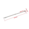 thumbnail image 2 of 1Par Soporte de Tapa Plegable para Muebles de Armario Tono Plateado, 2 of 4
