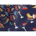 thumbnail image 4 of Ambesonne Dinosaur Quilted Bedspread Set 3 Pcs, Dino Funny Expressions, Queen Size, Navy Blue Orange Red, 4 of 5