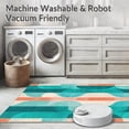 thumbnail image 5 of ODIKA 4'x6' Machine Washable Non-Slip Area Rug, Wave Rider Abstract Surf High Traffic Rug, Green, 38590, 5 of 7