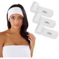 thumbnail image 1 of Diadema de maquillaje Boca Terry, algodón, diadema de toalla ajustable para mujer, para lavar la cara, tratamientos cosméticos y para el cuidado de la piel. Paquete de 3, 1 of 5