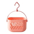 thumbnail image 2 of 1Pc Plastic Shower Caddy Basket,Hanging Shower Basket,Wall Hanging Storage Basket,Kitchen Organizer with Hooks,Hanging Bathroom Dorm Organizer,Portable Storage Caddy Tote for Garden Tools,Pink, 2 of 4