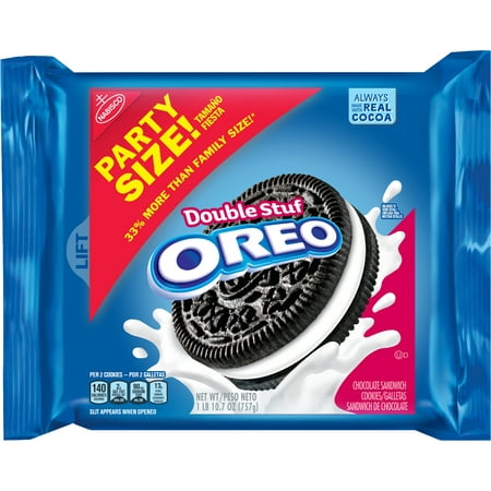 Nabisco Oreo Double Stuf Sandwich Cookies Party Size, 26.7 (Best Cookies For Ice Cream Sandwiches)