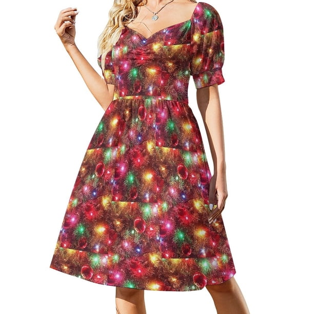 Vestido de manga corta con luces vestidos para mujer ropa de mujer verano 2025 novedades Vestido femenino Vestido