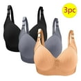 thumbnail image 2 of ameIAEA Womens 3 Pack Bras Push Up No Underwire Everyday Bras Full Coverage Wire Free Comfort Bras, 2 of 3