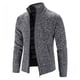 thumbnail image 4 of Suéter grueso de talla grande con forro polar para otoño e invierno, cárdigan de cuello alto, suéter casual coreano, abrigo para hombre, 4 of 5