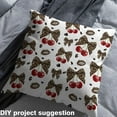 thumbnail image 2 of Homewish Leopard Print Bowknot Fabric by the Yard 2 Yards for Teen, Modern Fashion Bow Sewing Fabric, Cartoon Cherry Fabric for Sewing, Luxury Bedroom Decor, 2 of 6