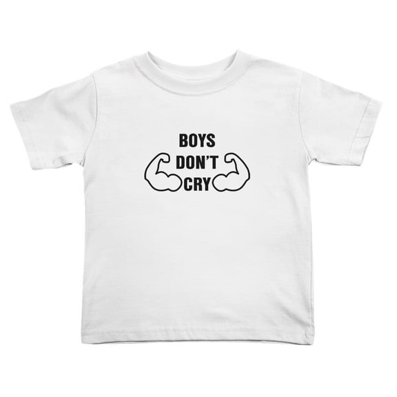 Boys Dont Cry Cute Toddler T-Shirts for Boys Girls (White, Youth S)