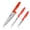 Sliver&Red, variant on Klaus Meyer Acciaio High Carbon Stainless Steel 3 Piece Kitchen Knife Set, Chef Knife, Paring Knife, Utility Serrated Knife (Red)
