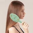 thumbnail image 3 of Avocado Pattern Hair Brush - Lightweight Detangling Brush for Frizz Control & Shine, Durable Design, 3 of 7