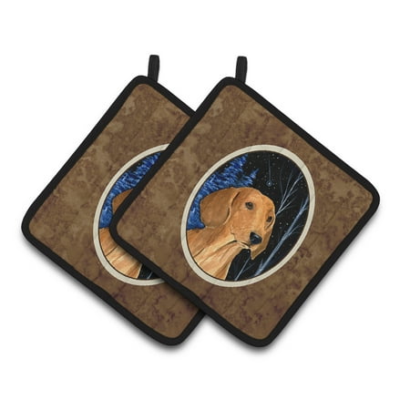 

Carolines Treasures SS8379PTHD Starry Night Dachshund Pair of Pot Holders 7.5HX7.5W multicolor