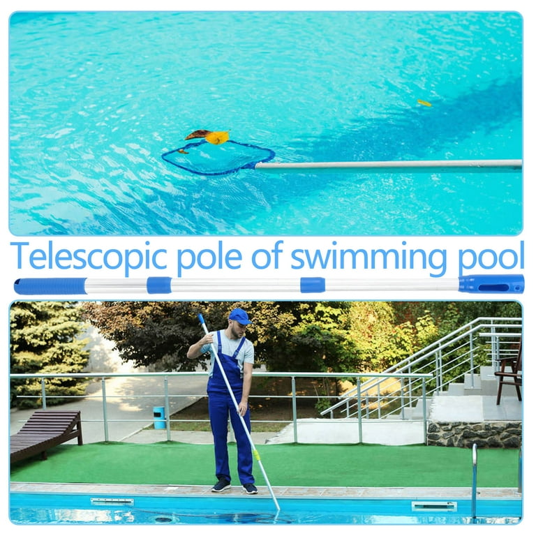 Edfrwws Telescopic Swimming Pool Pole 3-Section Rod for Pool Skimmer Net  Cleaning