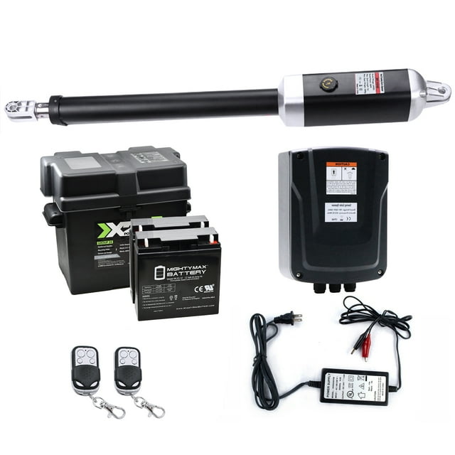 ALEKO Back Up Kit Gate Operator Opener for Single Swing Gates up to 1100 lbs