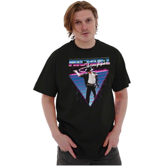 Michael Jackson 80s Iconic Pop Pose Crew Neck Short Sleeve Graphic Tee Brisco Brands S