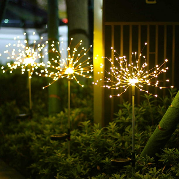 Ovker Lampes Solaires Extérieures, 2 Pièces 150 LED Lumières Feux d'Artifice  Solaire, 2 Modes Solar Outdoor Garden Firework Lights Décoration pour  Extérieur Patio Pelouse Noël Décor (Multicolore) : : Luminaires et  Éclairage