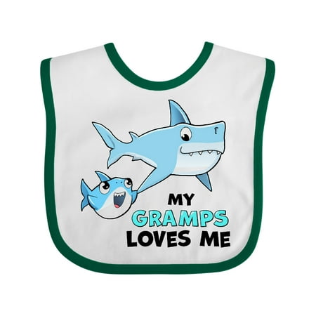 

Inktastic My Gramps Loves Me with Cute Sharks Gift Baby Boy or Baby Girl Bib