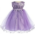 thumbnail image 2 of Sequin Glitter Round Neck Tulle Overlaid Little Flower Girls Dresses Size 2-14 Navy 2, 2 of 2