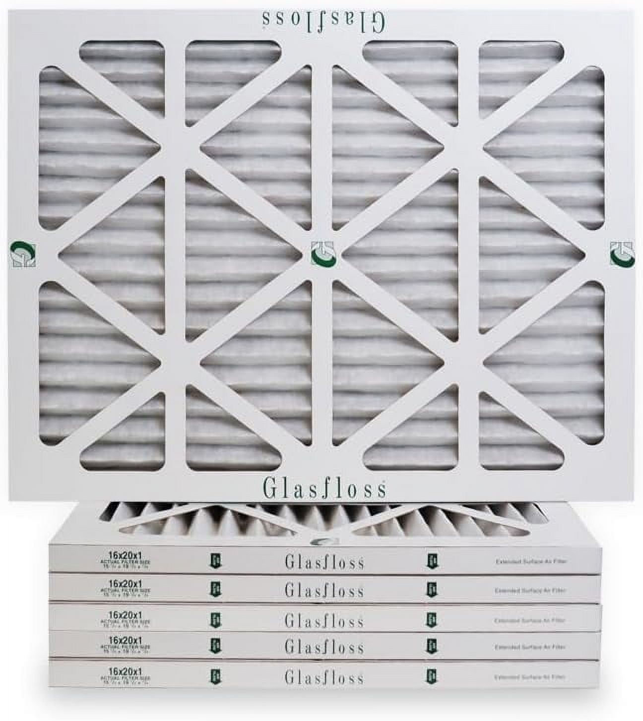 Glasfloss Z-Line 20x30x2 MERV 10 Pleated Furnace Air Filters – 6 Pack – Electrostatic