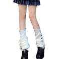 thumbnail image 1 of Wrrkayly Women's Knitted Leg Warmers Fashion Solid Color Flounce Leg Warmers Lolita Socks Accessories, 1 of 7
