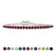 thumbnail image 1 of JeenMata Classic 5.5 TCW Corte redondo Enero - Granate - Pulsera de tenis con piedra natal Diseño de eternidad - Chapado en oro blanco, Mujer, Adulto, 1 of 6