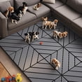 thumbnail image 2 of 44Pcs Diagonal Stripe Patio Deck Tiles, 12 x 12in, Waterproof Interlocking Floor Tiles for Porch, Poolside, Balcony, Backyard, Dark Gray, 2 of 5