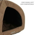 thumbnail image 4 of SUSSEXHOME Pets 16.6 x 16.5 x 16.5 Inches Washable Pet Tent Bed - Cozy Covered Medium Cat Bed and Dog Igloo Bed - Dog Cave Bed and Cat House for Indoor Cats - BROWN, 4 of 8