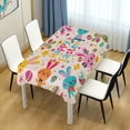 thumbnail image 6 of SKYSONIC Easter Rectangle Table Cloth Happy Easter Bunnies Tablecloth Waterproof Anti-Shrink Resistant Decorative Fabric Table Cover for Outdoor Picnic/Kitchen Dining 60x90In, 6 of 7
