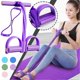 thumbnail image 2 of Resistance Band Set for Back & Sit-Ups - Portable Foot Pedal Pullers Yoga Equipment for Home Workouts & Bodybuilding Training, 2 of 5