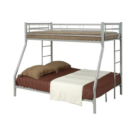 Twin over Full Bunk Bed, Silver