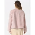 thumbnail image 3 of DARING DIVA Women's Faux Fur Long Sleeve Fluffy Outerwear Coat S Pink, 3 of 6