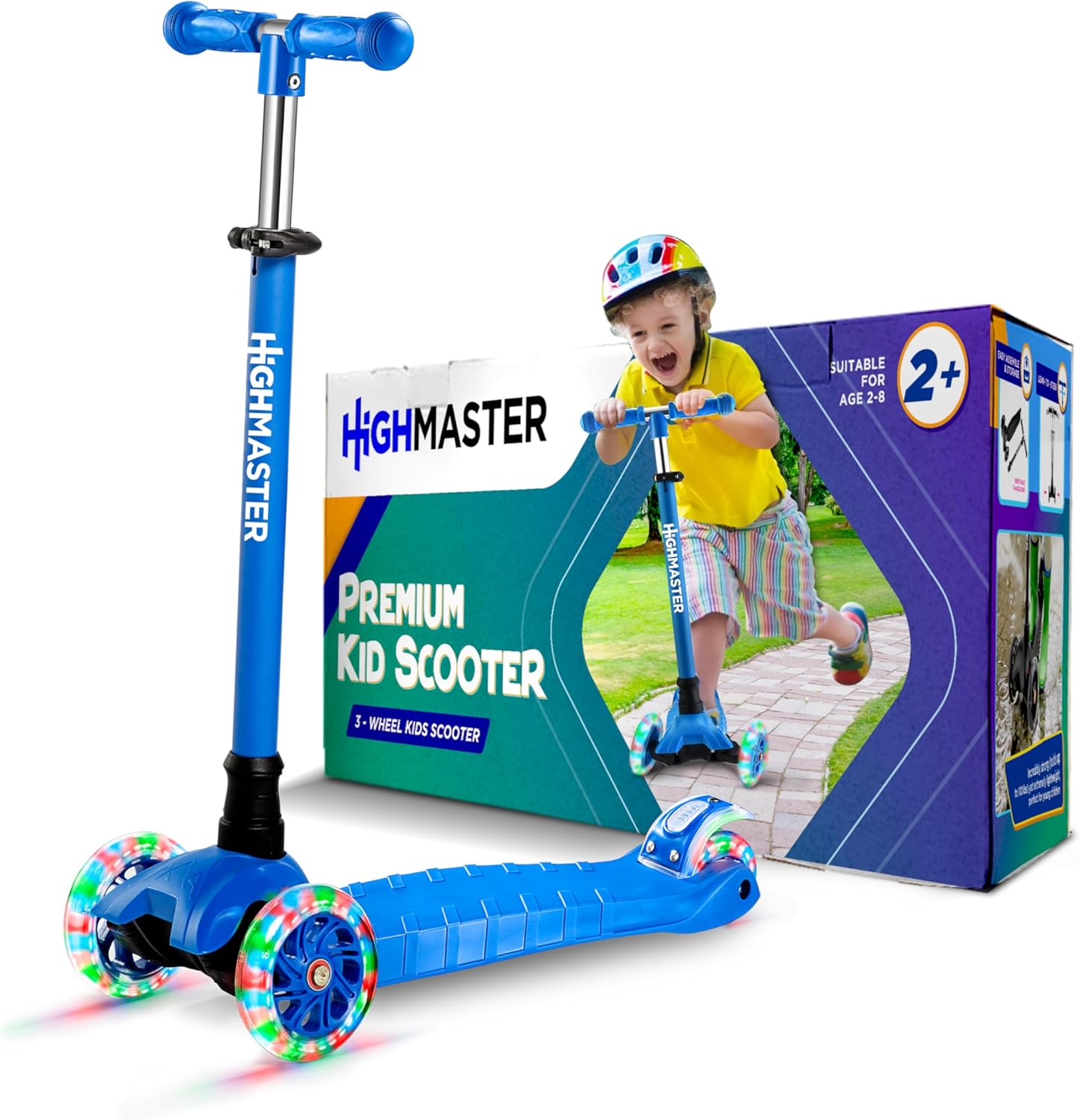 HighMaster Kids Scooter - 3-Wheel with LED Lights photo 1
