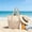 Beige, variant on Large Capacity Beach Bag, Colour Blocked Shoulder Bag with Mesh Design, Versatile Tote Bag for Travel, Organiser for Beach and Outdoor Activities(Brown)