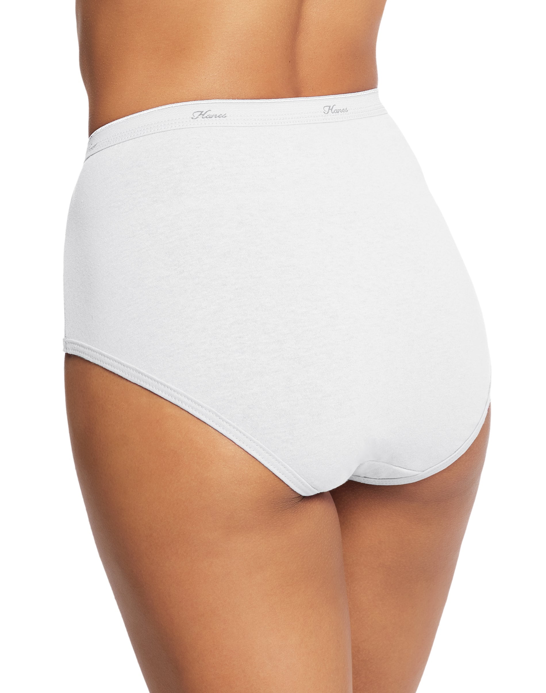 Hanes Women's High-Waisted Brief Underwear Pack, Moisture-Wicking, 6-Pack  Basic 9