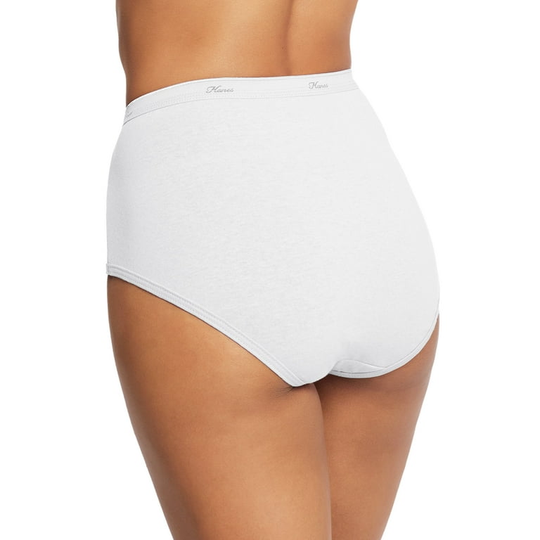 Hanes Women's High-Waisted Brief Underwear Pack, Moisture-Wicking, 6-Pack  Basic 6 