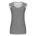 thumbnail image 4 of UAMVSH Tank Tops for Women V Neck Sleeveless Basic T-Shirt Casual Loose Hollow Out Tunic Shirts Lightweight Fashion Clothes, 4 of 4