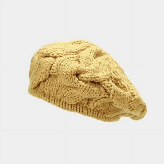 SikaFu Autumn Winter Acrylic Solid Color Beret Painter Hat Octagonal Cap for Women and Girl 05