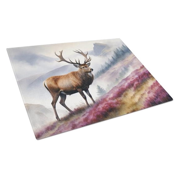 Carolines Treasures DAC7694LCB 15 x 12 in. Highland Red Deer Glass Cutting Board