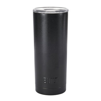 Built 20-Ounce Double-Wall Stainless Steel Tumbler in Black Hammered