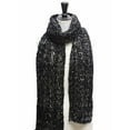 thumbnail image 2 of Black Knit Long Scarf With Sequin Accents, 2 of 4