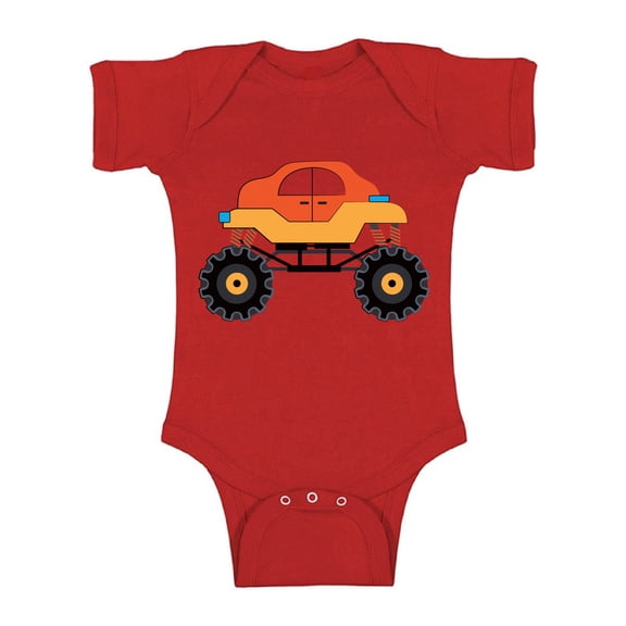 Baby Boy Outfits - Baby 6M 1 Year 2 Year Old 18 Months - Monster Truck Car Romper