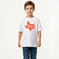 thumbnail image 2 of Boys Graphic T-Shirt Texas State Map Patriotic Red Silhouette Kids Tees 100% Cotton Tops Ages 4-13Y, 2 of 4