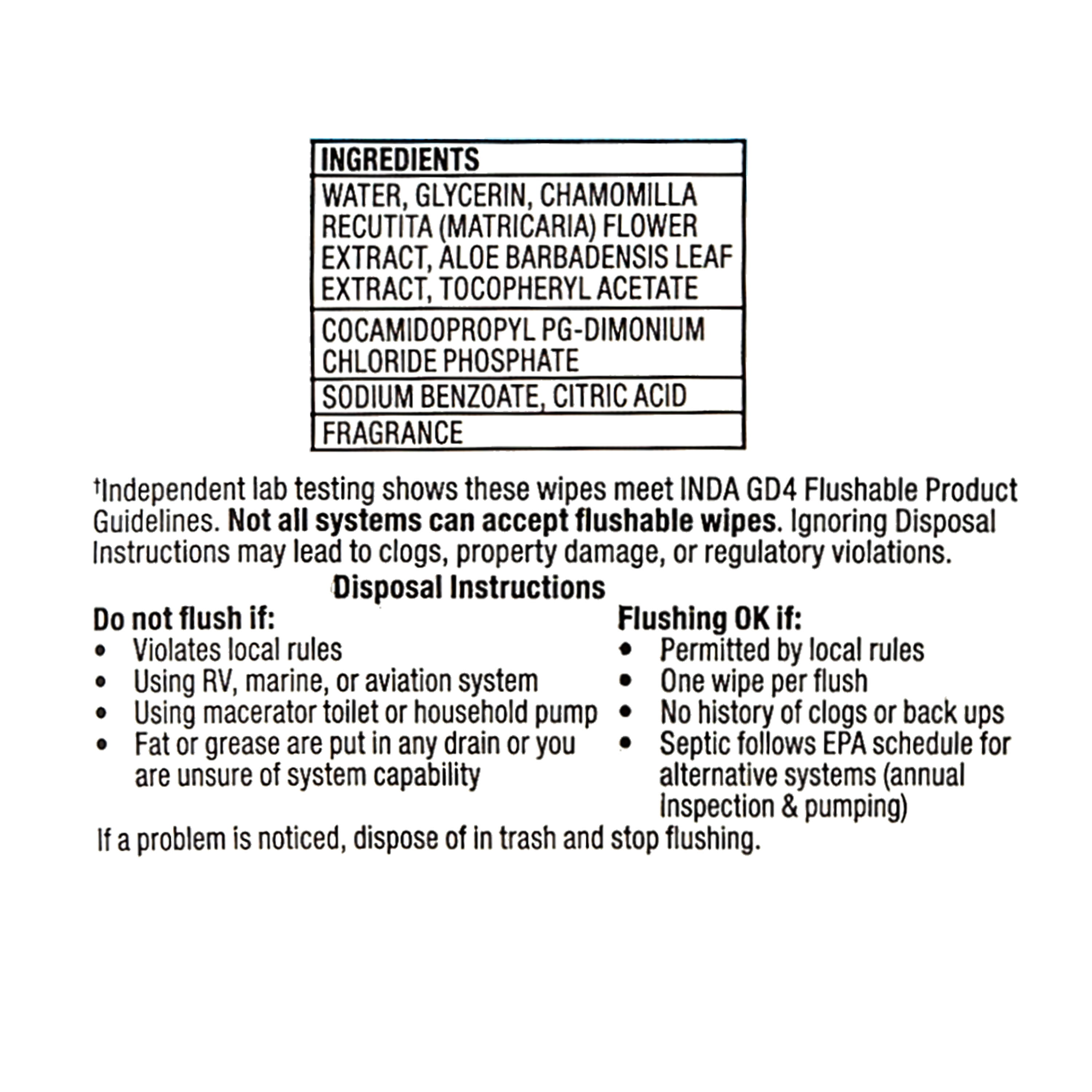 (4 pack) Equate Flushable Cleansing Cloths, Fresh Scent, 240 Wipes, 5 Resealable Packs