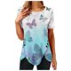 thumbnail image 1 of Moda Casual Sexy Impreso Posición Imprimir Irregular Dobladillo Botón Manga corta Camiseta Top Blusa Pompotops hfajkhk140337, 1 of 5
