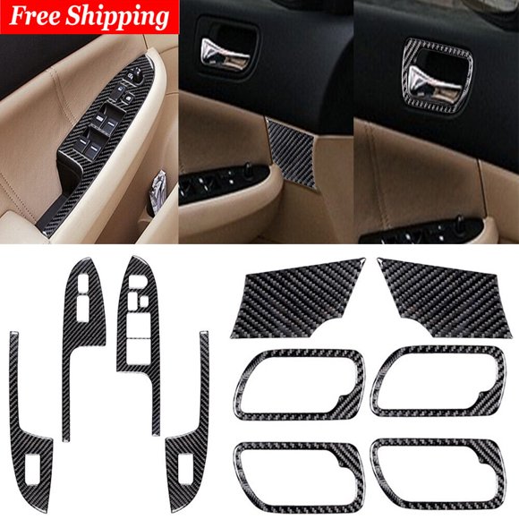 10Pcs / Set Interior DecorCover Trim Carbon Fiber for Honda for Accord SEDAN 2003-2007