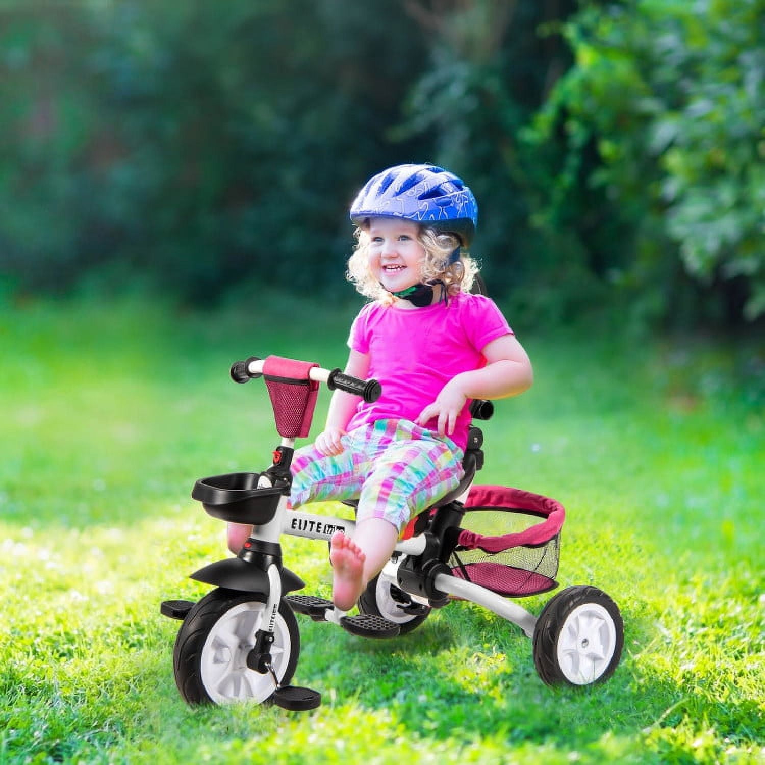 Baby Trike 7 in 1 Folding Toddler Bike Kids Stroller Tricycle